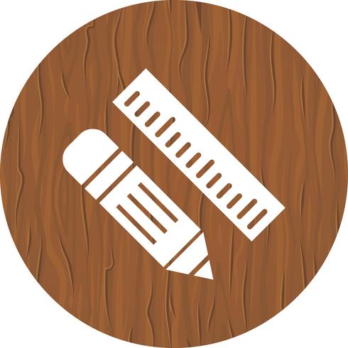 Bleistift &amp; Lineal Icon Design vektor