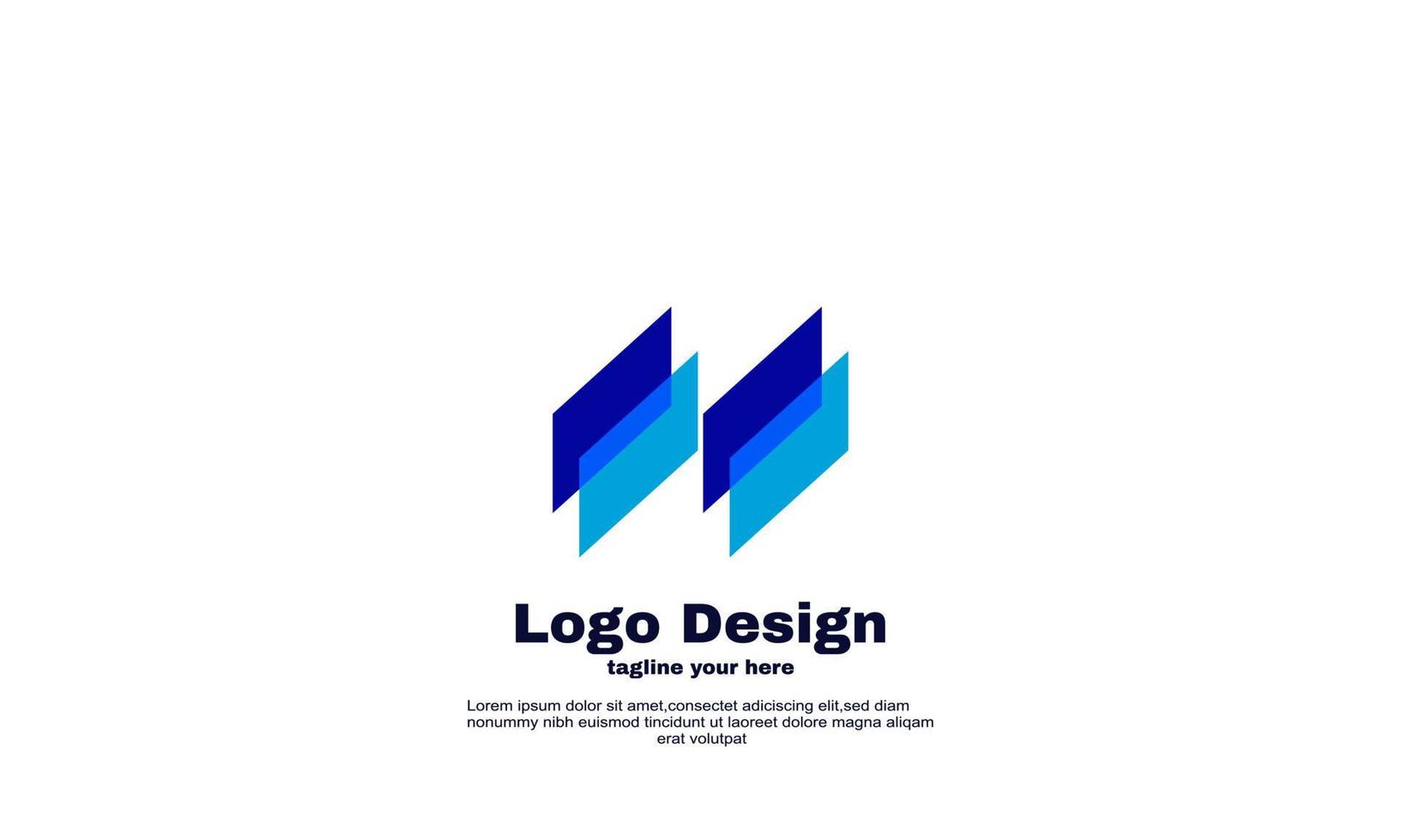 abstrakt vektor varumärke företag logotyp blå transparent