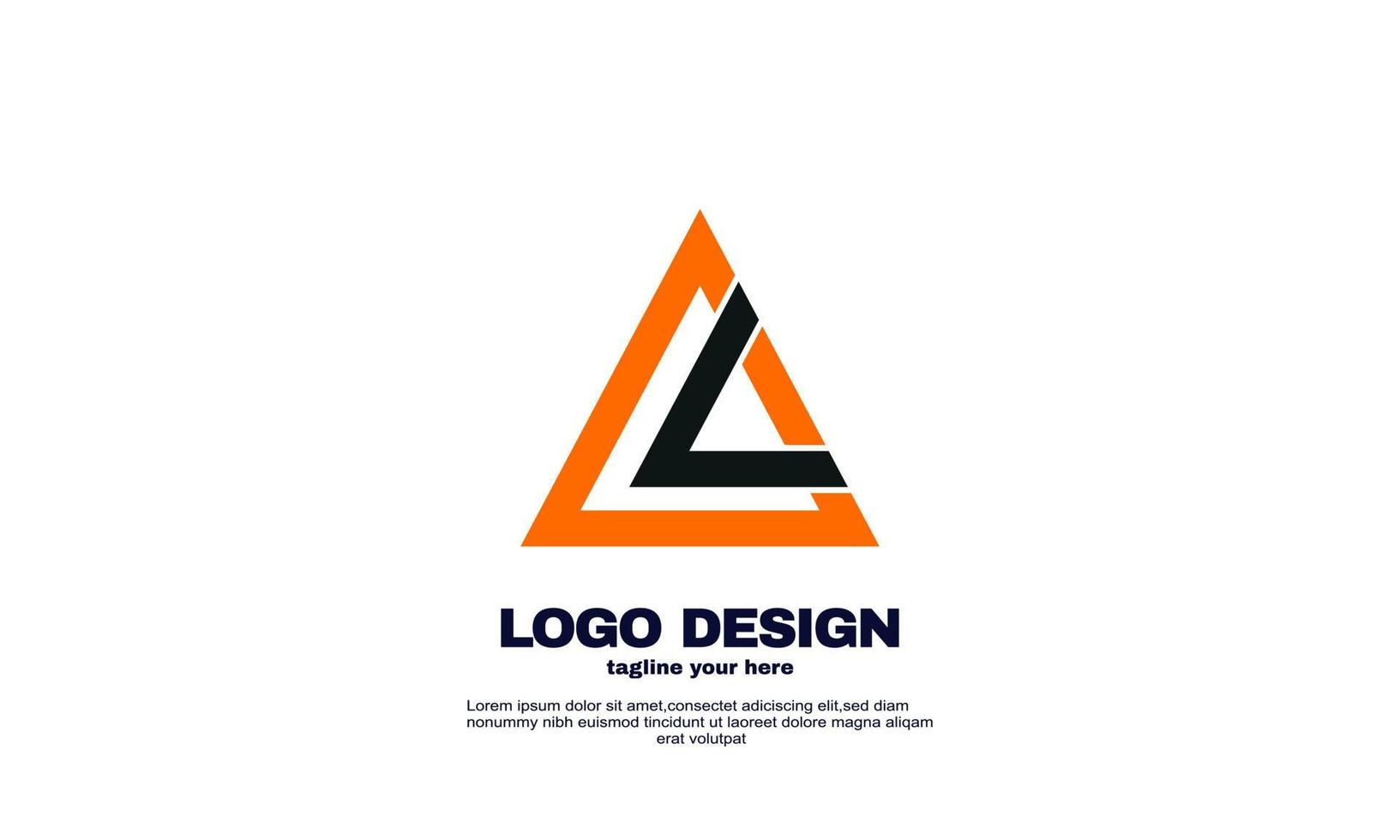 tolles kreatives Corporate Business Unternehmen einfache Idee Design Dreieck Logo Element Identitätsdesign vektor