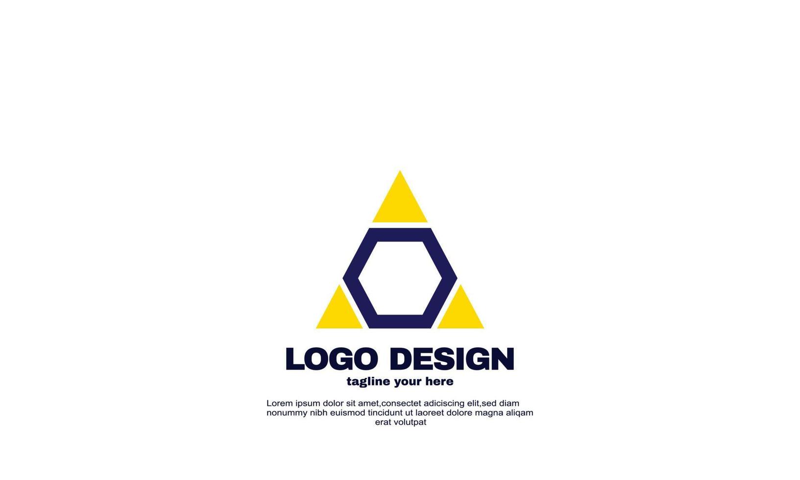 lager kreativ firmenunternehmen einfache idee design dreieck logo element marke identität design vorlage bunt vektor
