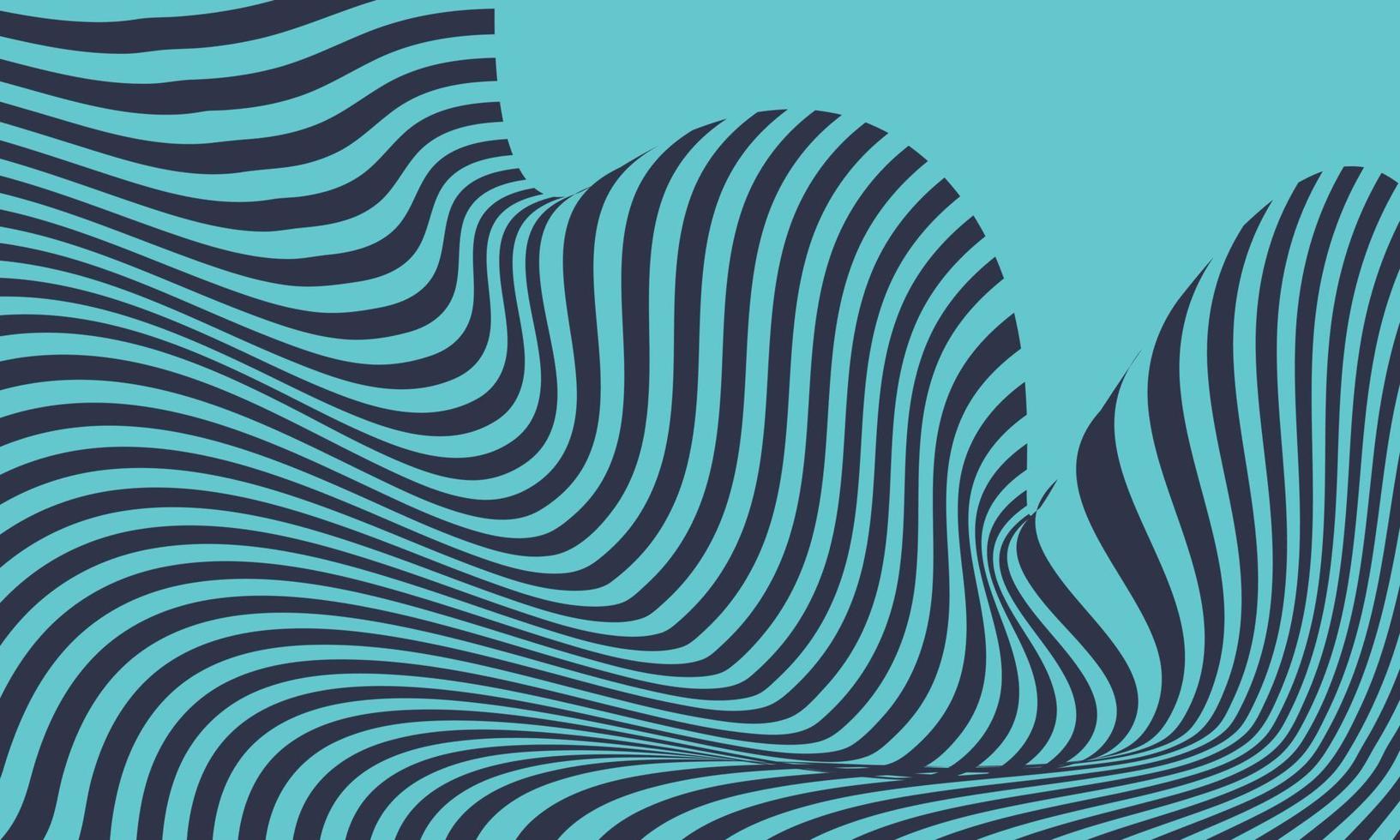 abstrakte kreative wellenförmige Tapete Poster Hintergrund asiatische Illustration Ozean vektor
