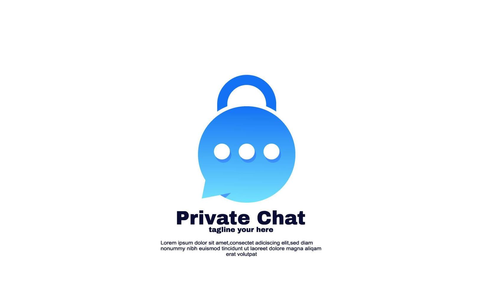 privat chatt logotyp meddelande vektor