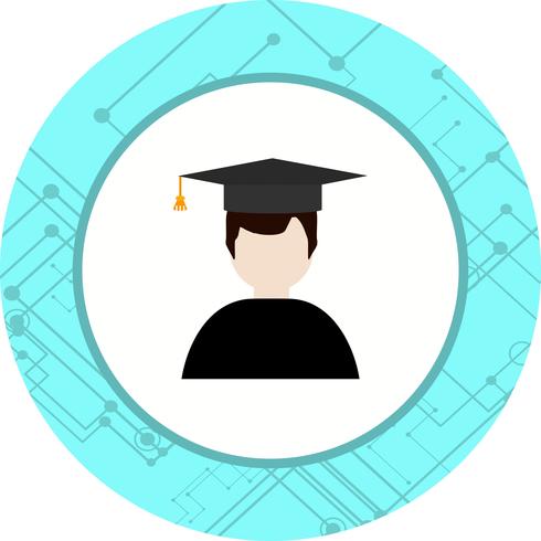 Männliche Student Icon Design vektor