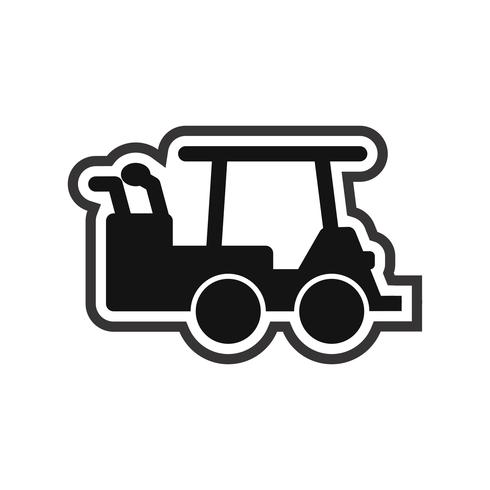 Golf Cart Icon Design vektor