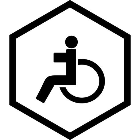 Handikappad Icon Design vektor