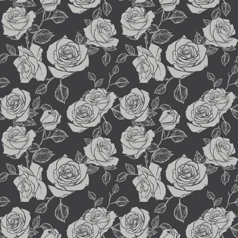 Rose Seamless Pattern, nahtloses Muster der Blume, nahtloses Vektormuster vektor