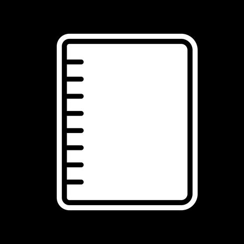 Spiral Notizbuch Icon Design vektor