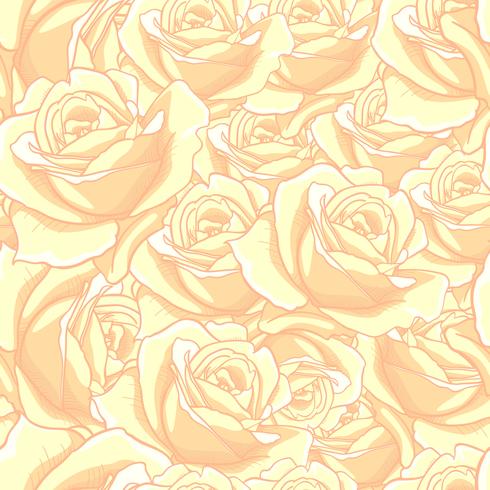 Rose Seamless Pattern, nahtloses Muster der Blume, nahtloses Vektormuster vektor