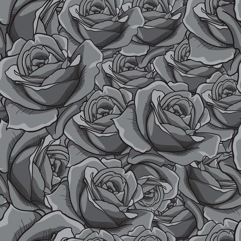 Rose Seamless Pattern, nahtloses Muster der Blume, nahtloses Vektormuster vektor