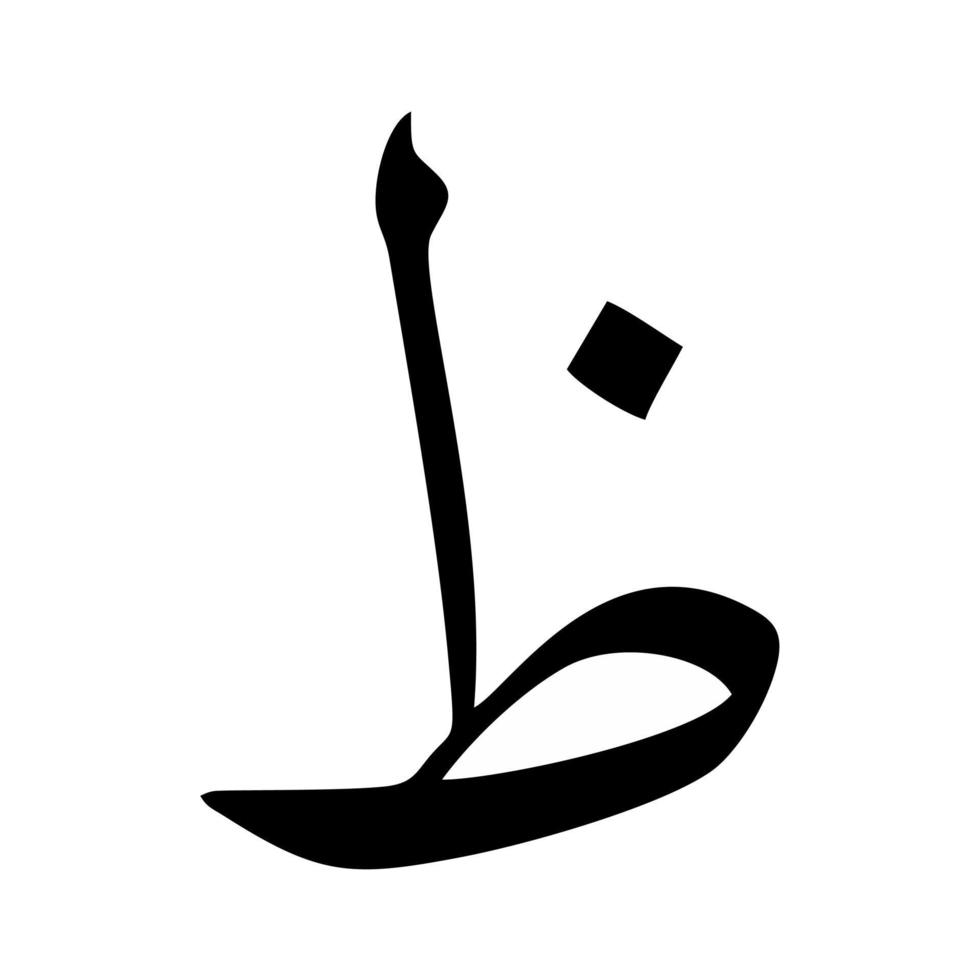 Vektor des arabischen Alphabets. arabische kalligraphie elemente.