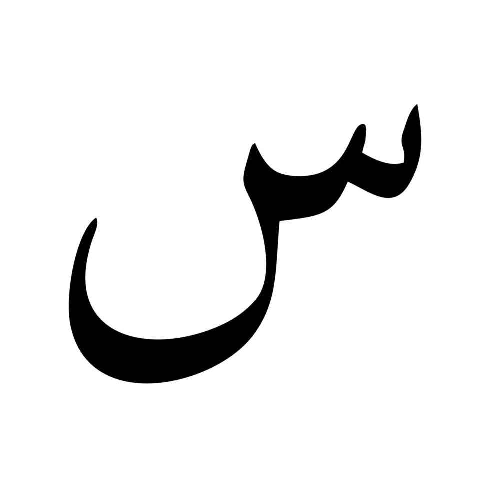 vektor för det arabiska alfabetet. arabiska kalligrafielement.