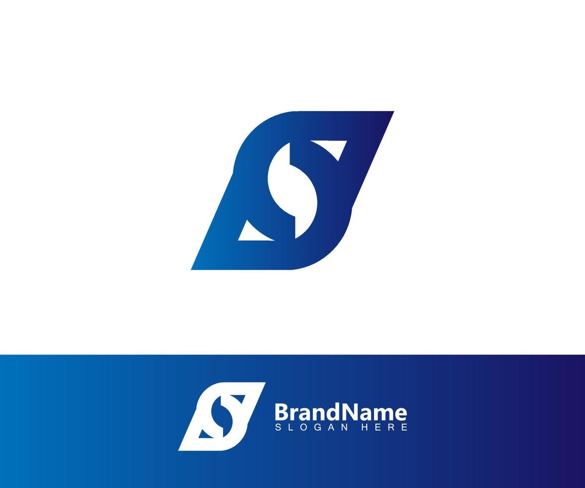 s-Brief-Logo-Vorlage, einzigartiges und einfaches Logo. Logo für Marke, Initialen, Symbol, Firma. Vektor-Illustration vektor