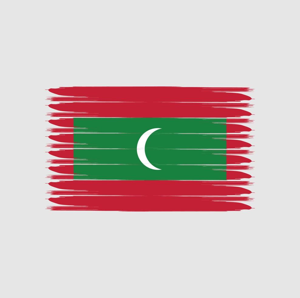 Flagge der Malediven im Grunge-Stil vektor