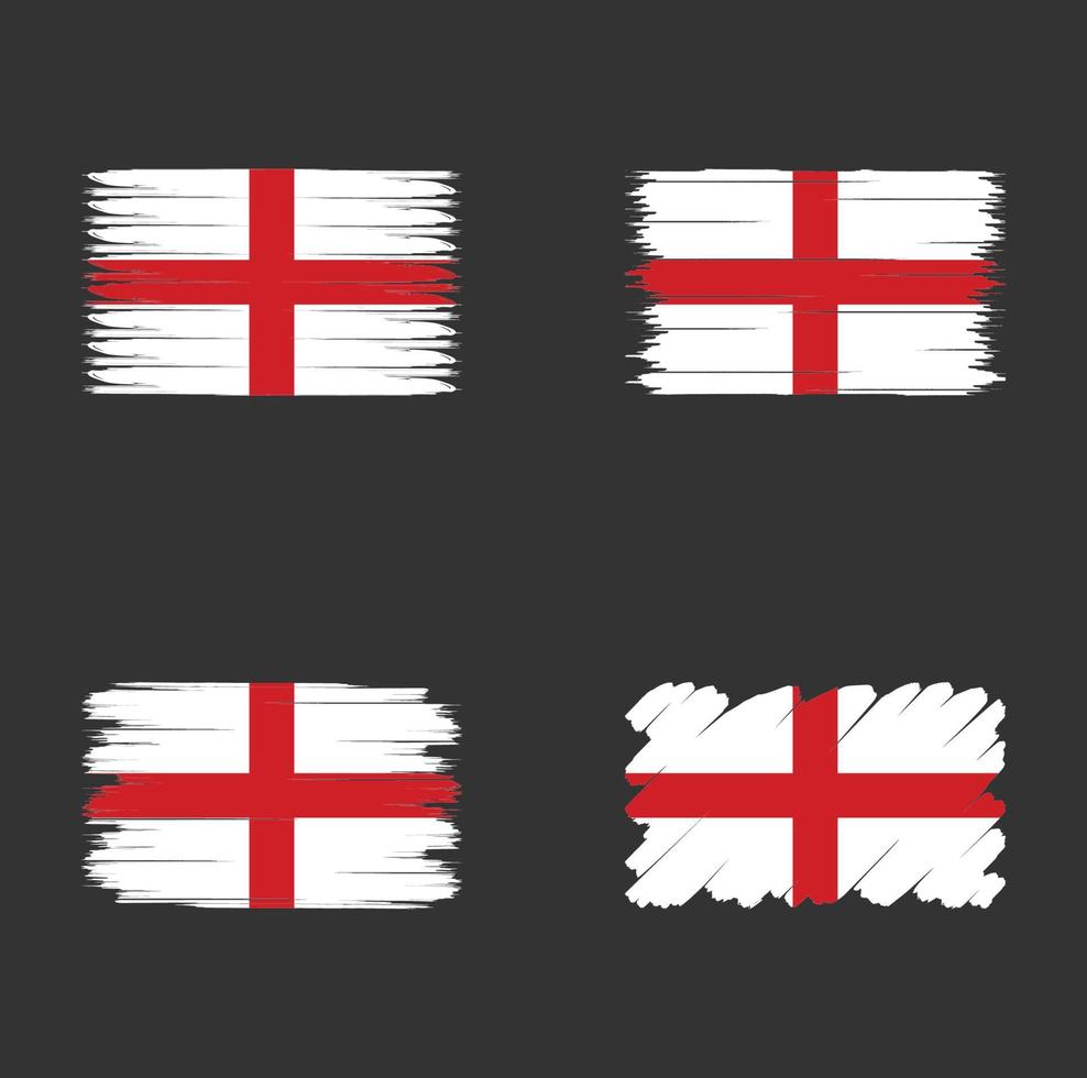 samling flagga i England vektor