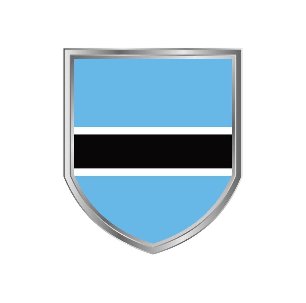 Flagge von Botswana mit Metallschildrahmen vektor