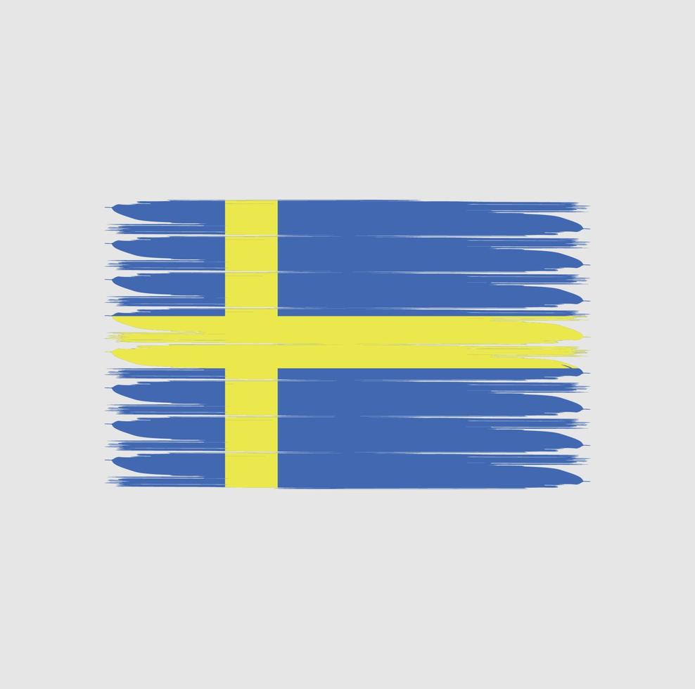 Flagge von Schweden im Grunge-Stil vektor