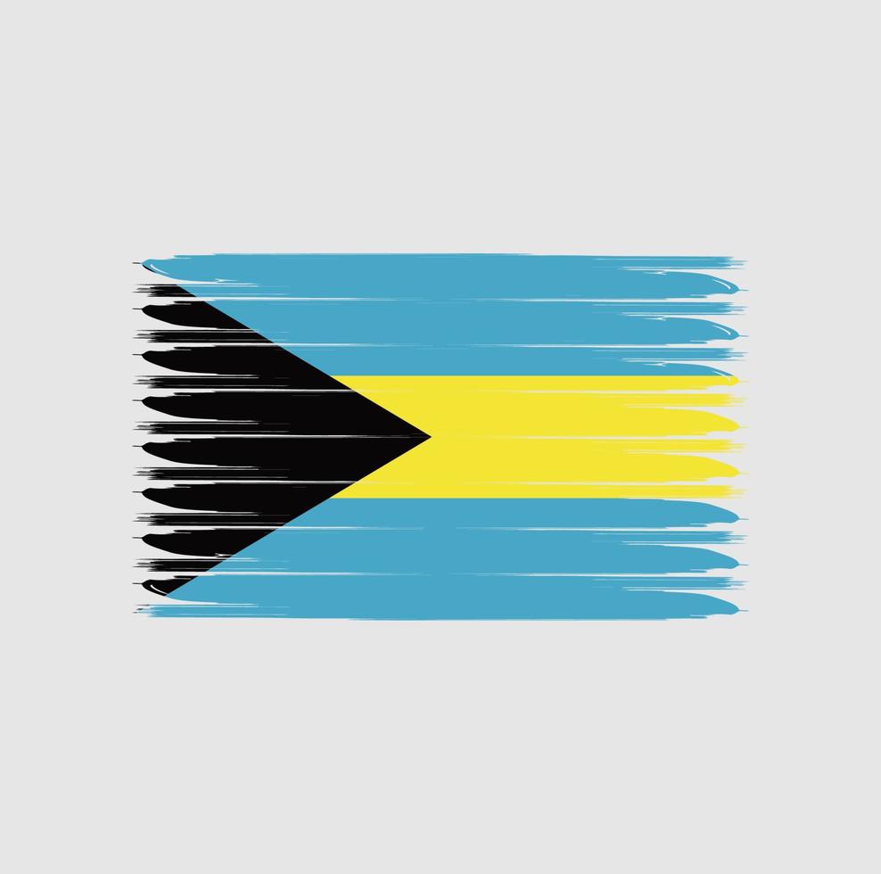 Bahamas flagga med grunge stil vektor