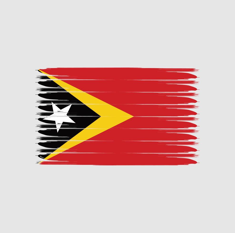 Flagge von Timor-Leste mit Grunge-Stil vektor