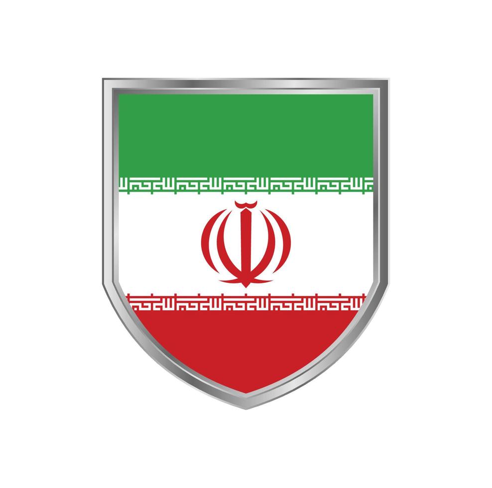 Flagge des Iran. mit Metallschirmrahmen vektor