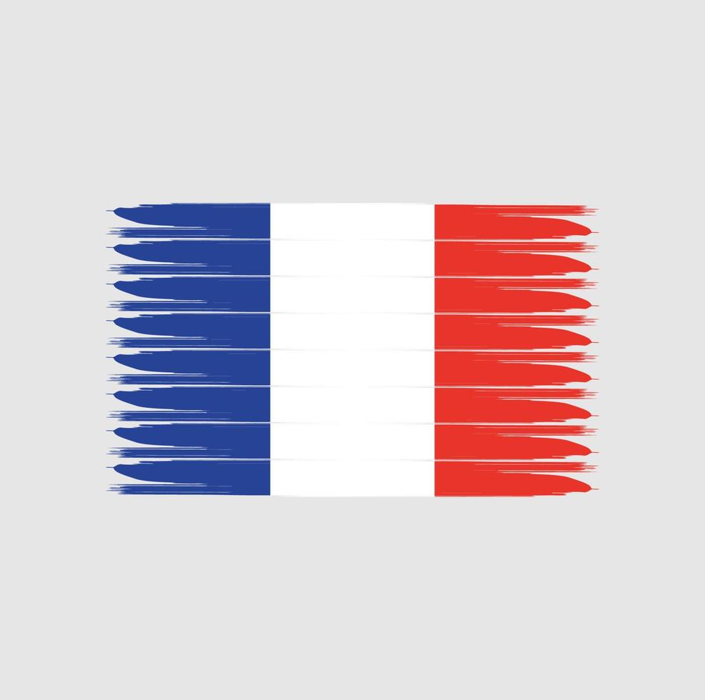 Flagge von Frankreich mit Grunge-Stil vektor