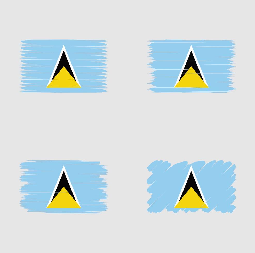 Sammlungsflagge von St. Lucia vektor