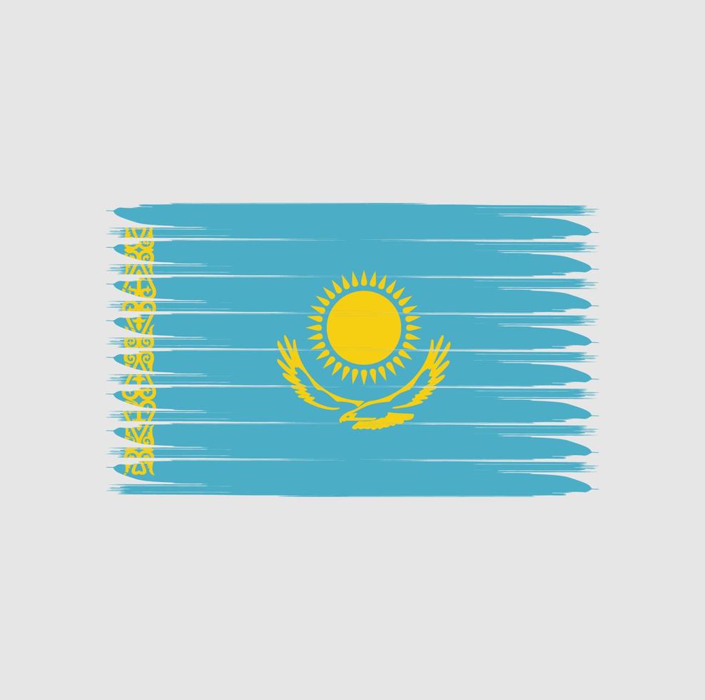 Flagge von Kasachstan mit Grunge-Stil vektor