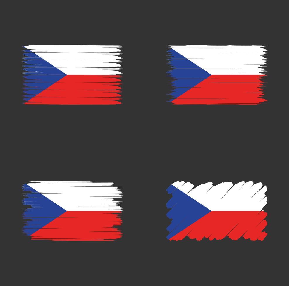 Sammlungsflagge der Tschechischen Republik vektor