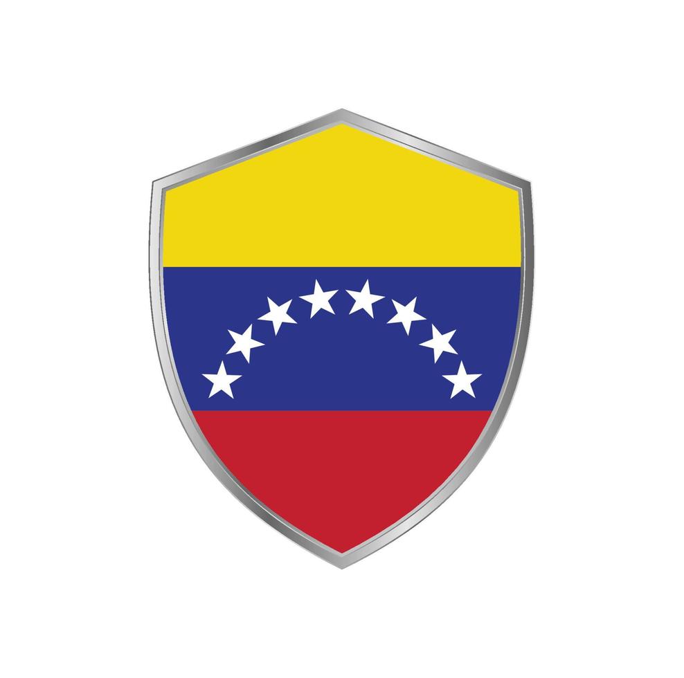 Venezuelas flagga med silverram vektor