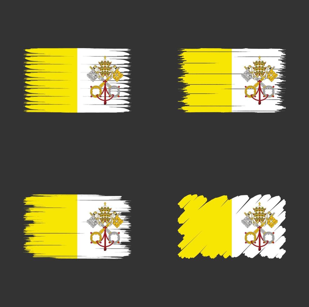 samling flagga Vatikanen vektor