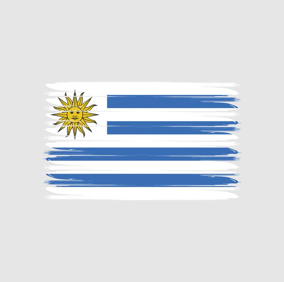 Flagge von Uruguay im Grunge-Stil vektor