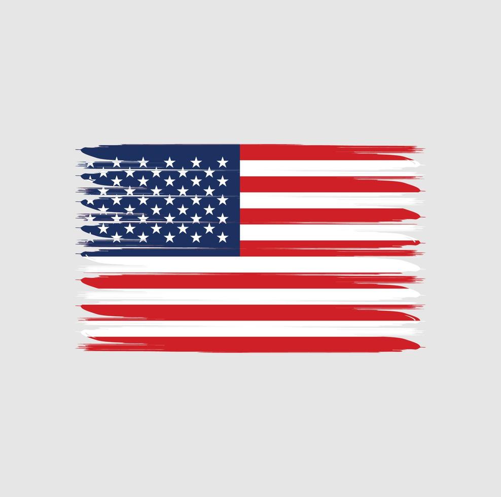 flagga av amerikansk med grunge stil vektor