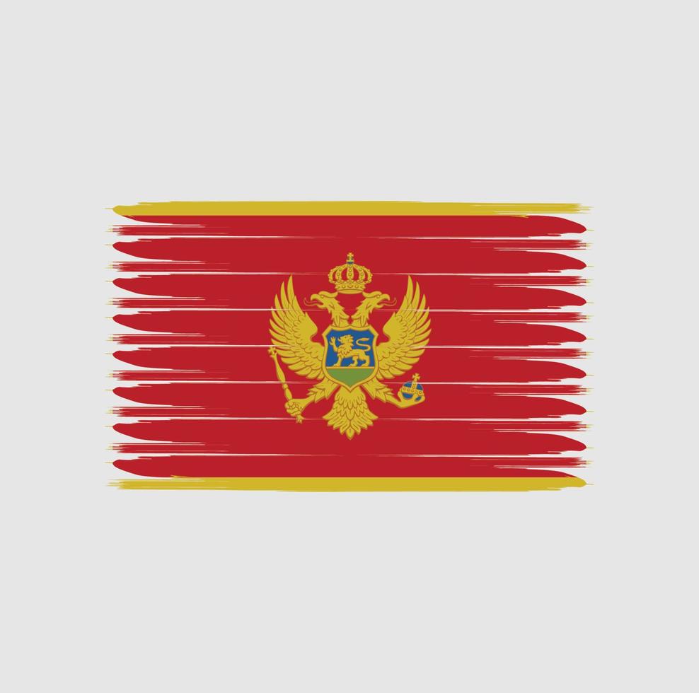 Flagge von Montenegro mit Grunge-Stil vektor