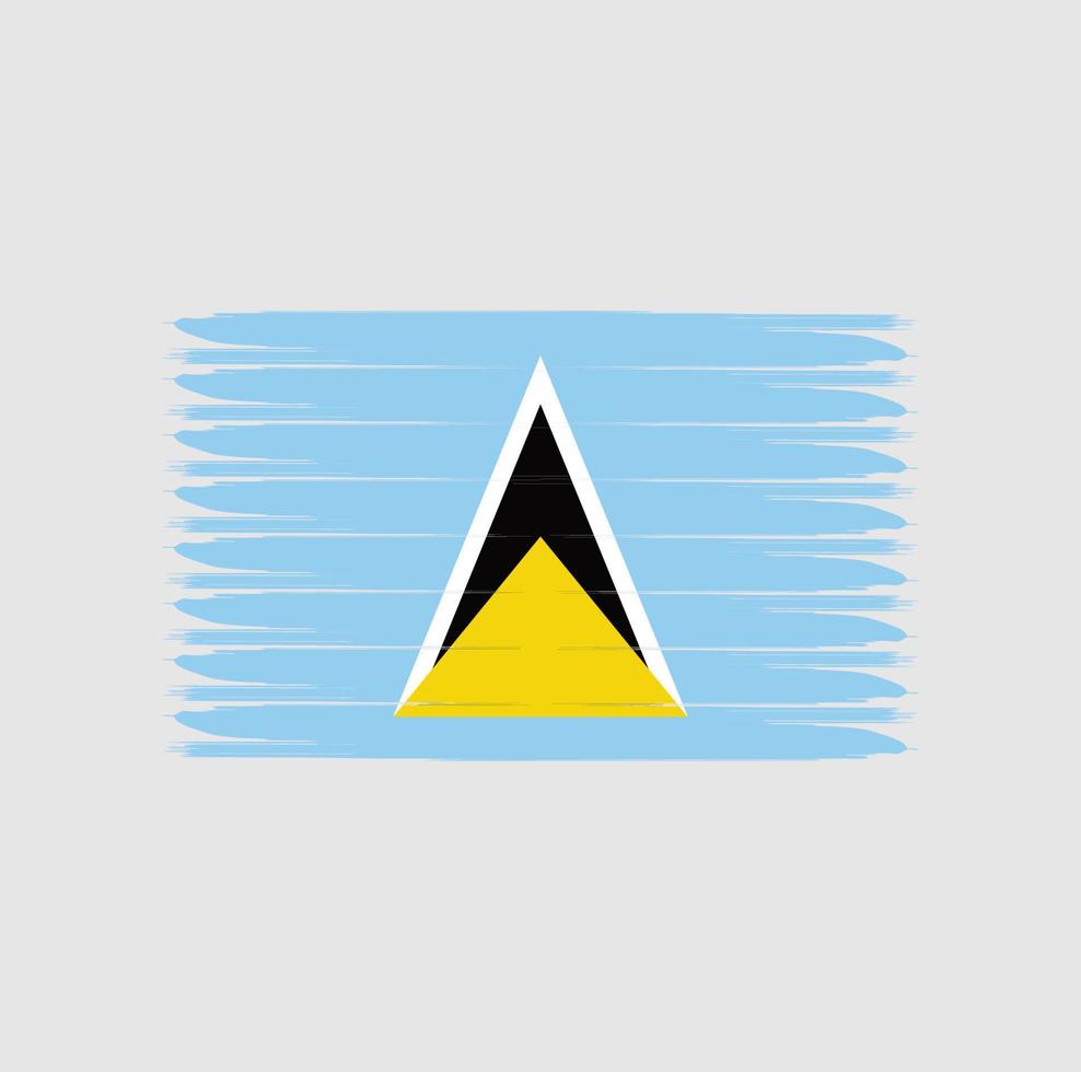 Flagge von St. Lucia mit Grunge-Stil vektor