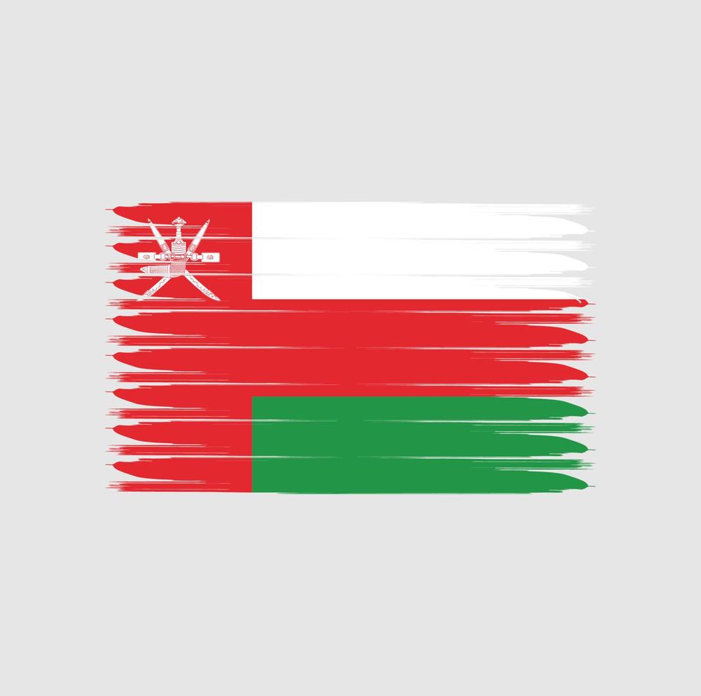 Flagge von Oman mit Grunge-Stil vektor
