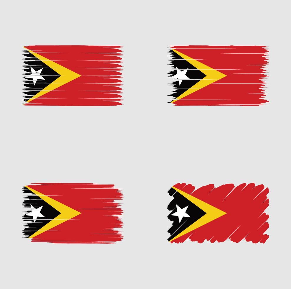 samlingsflagga av timor leste vektor