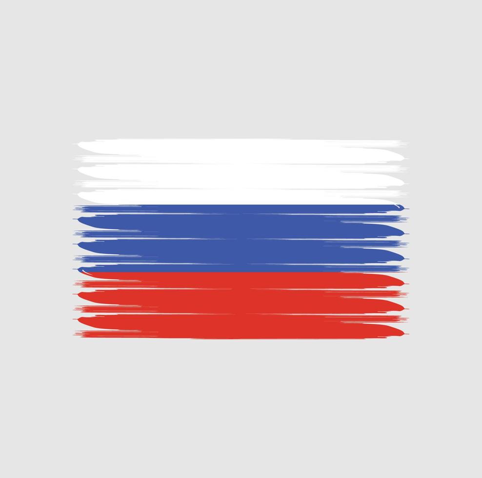 Flagge von Russland mit Grunge-Stil vektor