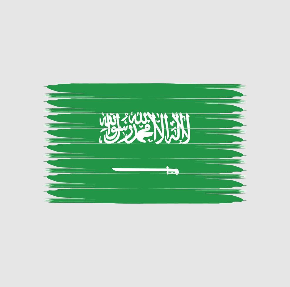 Flagge von Saudi-Arabien mit Grunge-Stil vektor