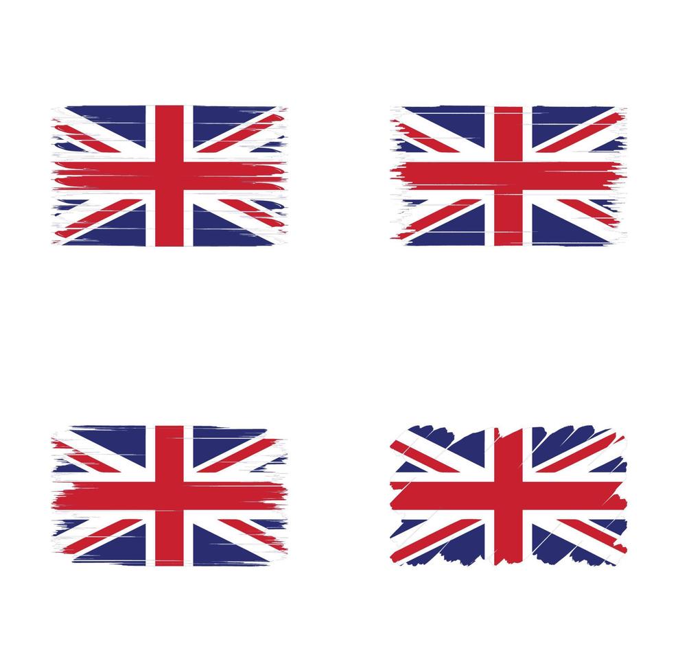 Sammlungsflagge von Großbritannien vektor