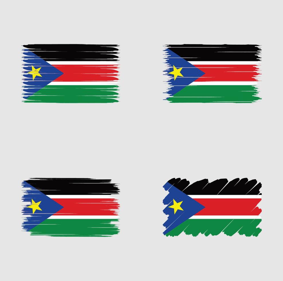 Sammlungsflagge des Südsudan vektor