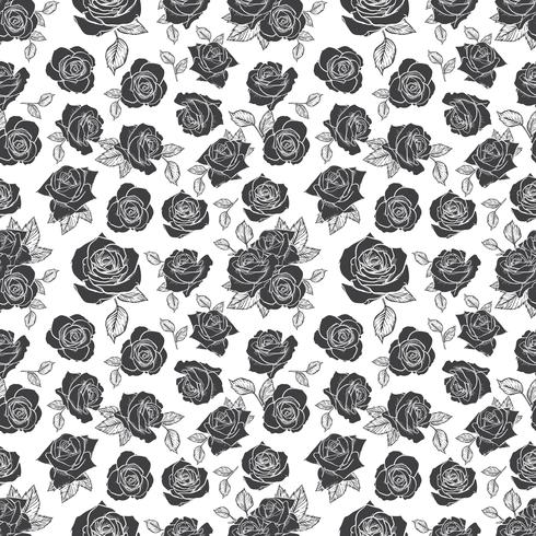 Rose Seamless Pattern, nahtloses Muster der Blume, nahtloses Vektormuster vektor