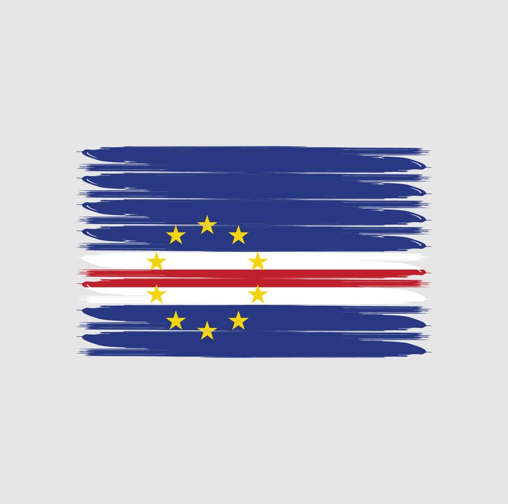 Kap Verdes flagga med grunge stil vektor