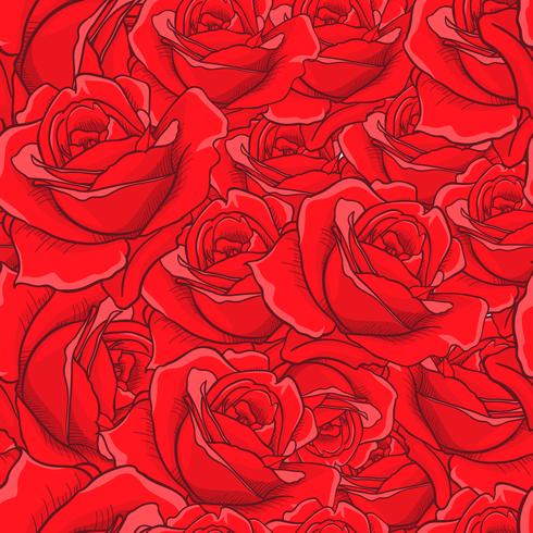 Rose Seamless Pattern, nahtloses Muster der Blume, nahtloses Vektormuster vektor