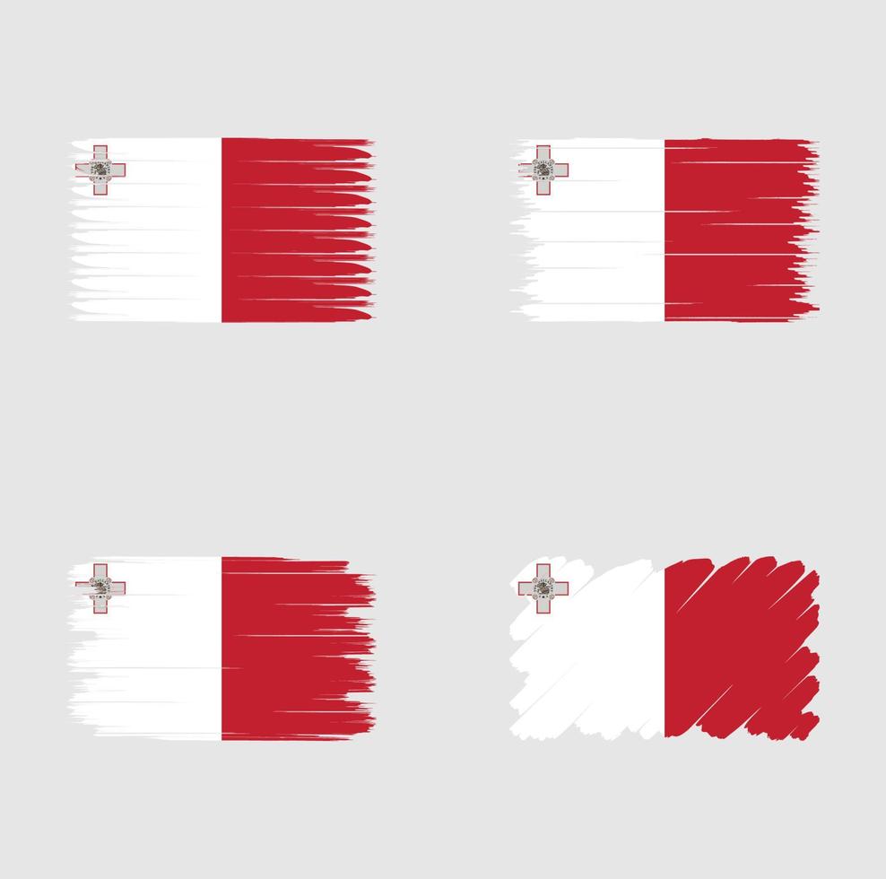 Sammlungsflagge von Malta vektor