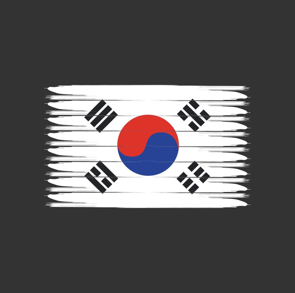 Flagge von Südkorea im Grunge-Stil vektor