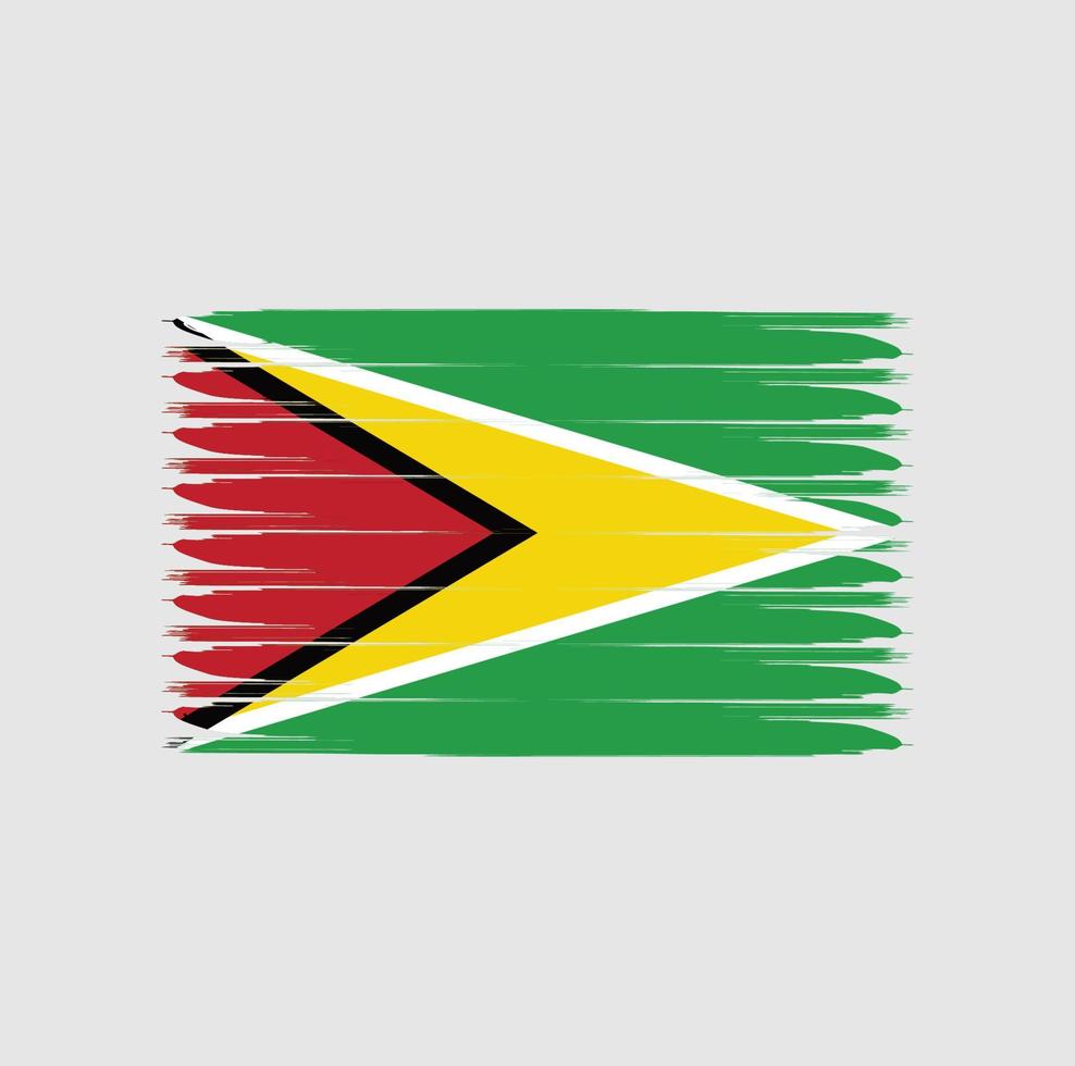 Flagge von Guyana mit Grunge-Stil vektor