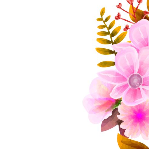 Blumenstraußaquarell, Blumen-Vektorsatz. Bunte Blumensammlung mit Blättern und Blumen, zeichnendes Aquarell. vektor