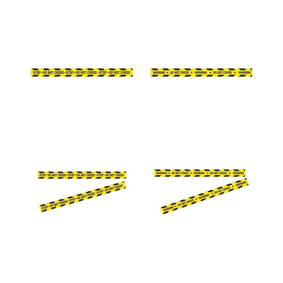 schwarz-gelbes Polizeistreifen-Vektor-Illustrationsdesign vektor