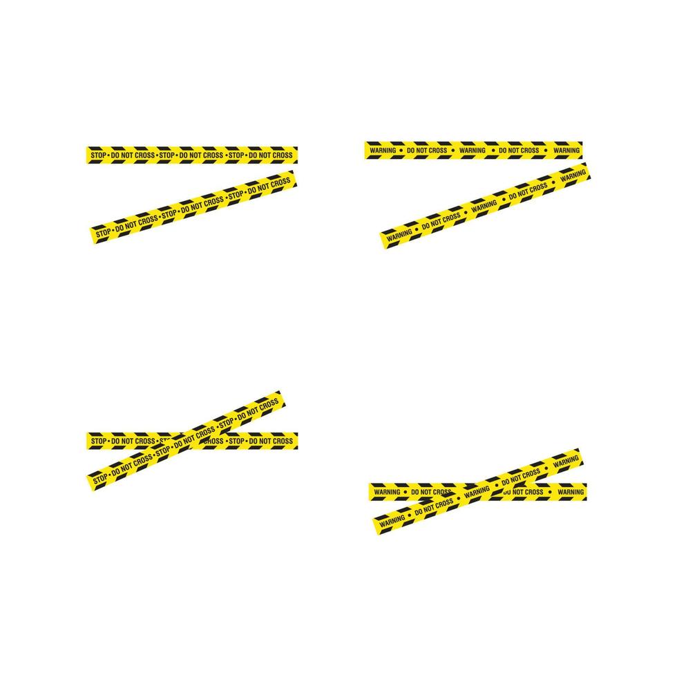 svart och gul polis rand vektor illustration design