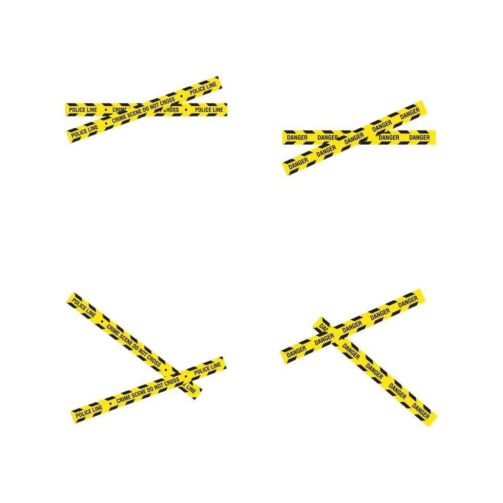 schwarz-gelbes Polizeistreifen-Vektor-Illustrationsdesign vektor