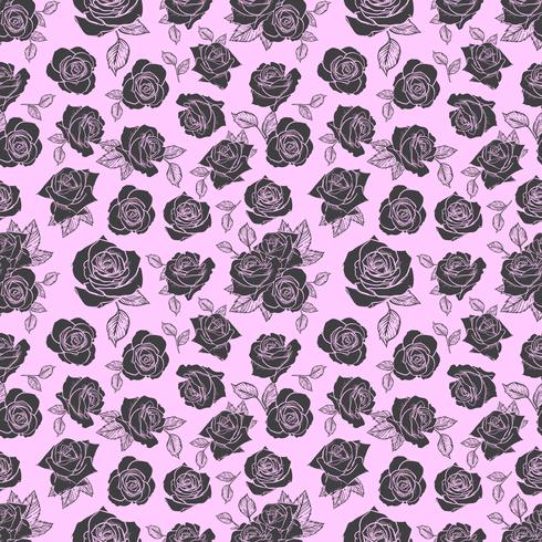 Rose Seamless Pattern, nahtloses Muster der Blume, nahtloses Vektormuster vektor